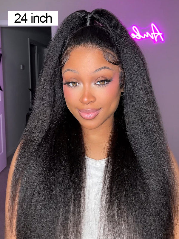 Boruihair Kinky Straight HD Lace Wig | 2x6 Closure Wig | 100% Human Hair