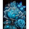 Blue Rose - 11CT Stamped Cross Stitch 40*50cm