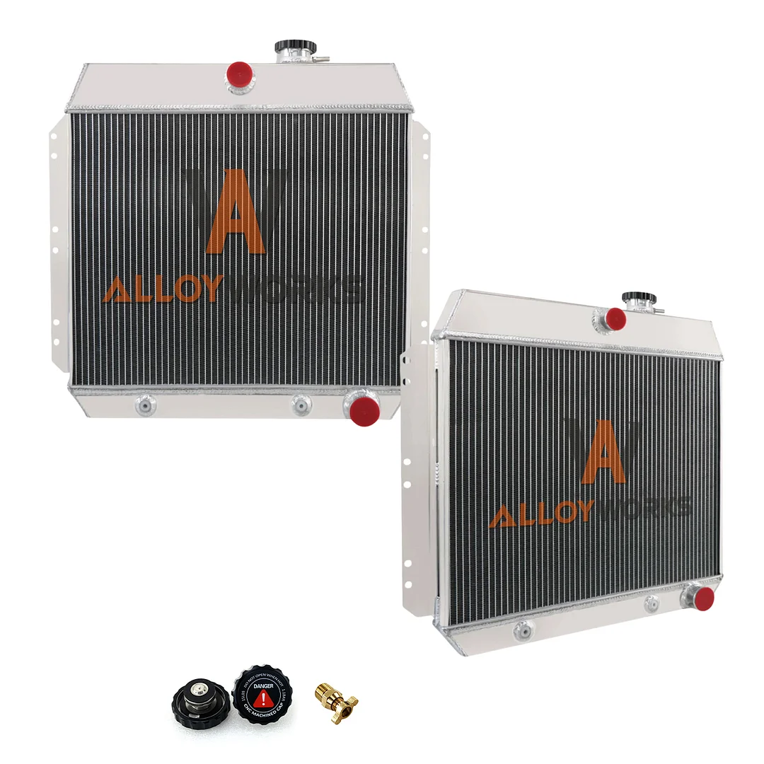 Alloyworks 3 Rows Aluminum Radiator for 1949-1954 Chevy Bel Air Fleetline Styleline Cars 3.5L 3.8L 3.9L L6 V8 23 1/3" H x 25 1/5" W