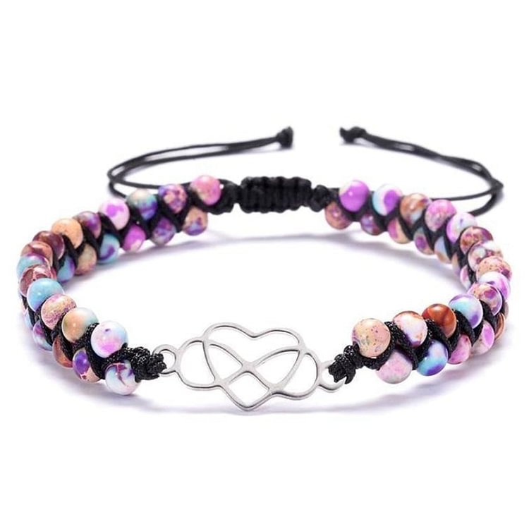 For Daughter - Mother & Daughter Forever linked Forever loved Beads Bracelet