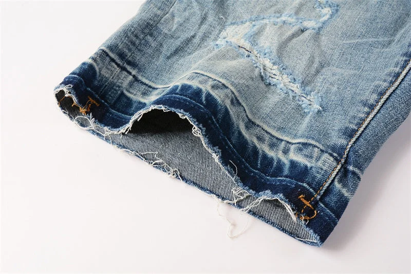 Purple Fashion Jeans 5013