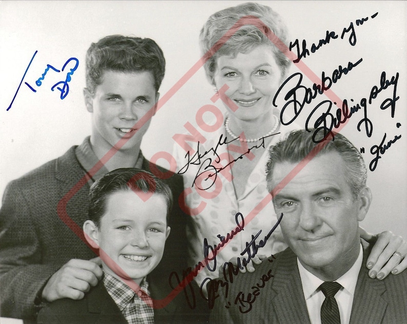 Leave it to Beaver Barbara Billingsley Hugh Beaumont 8.5x11 Autographed Signed Reprint Photo Poster painting