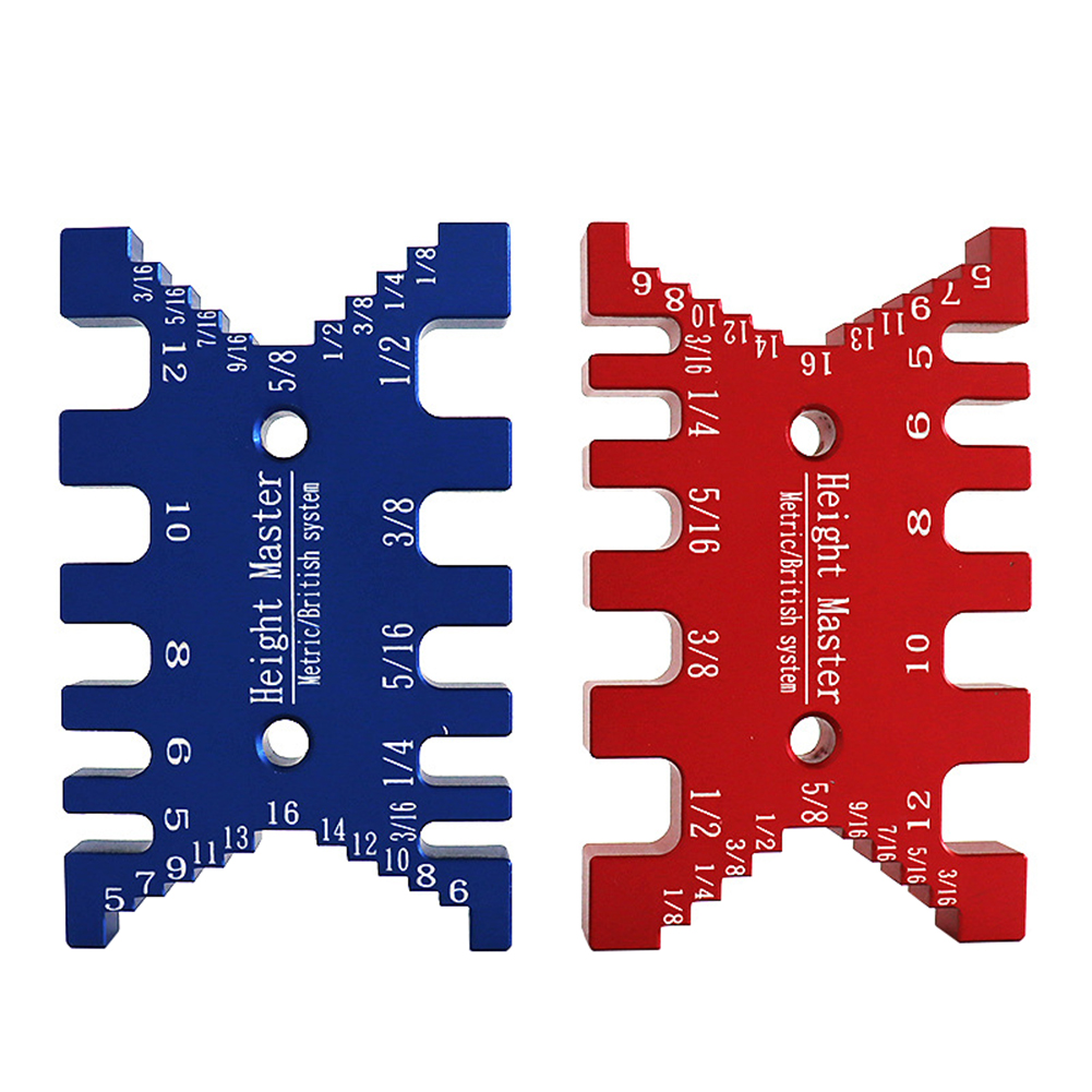 

Router Height Measuring Tool Tenon Caliper Metric Imperial Scale Card Gauge, Blue, 501 Original