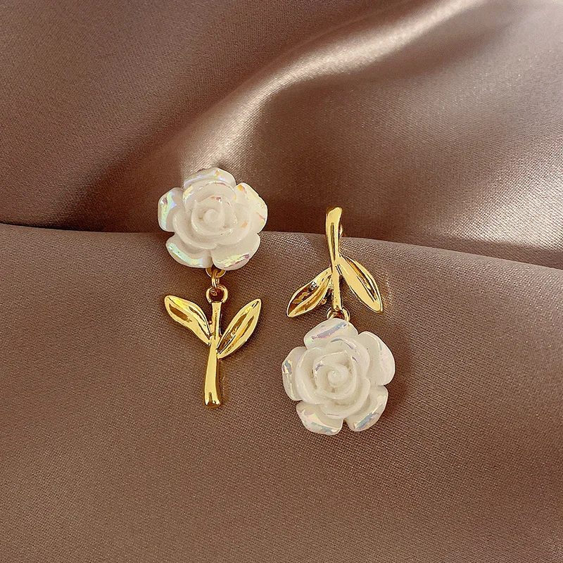 Camellia Asymmetric Earrings