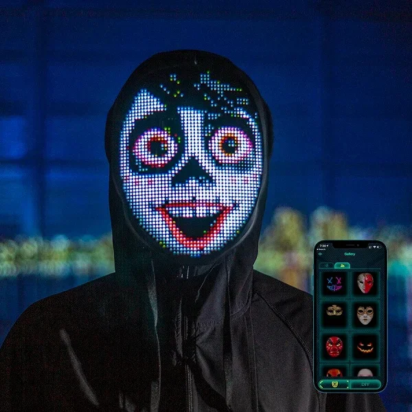 👹FACE TRANSFORMING LED MASK - APP CONTROLLED - RECHARGEABLE（🔥FREE SHIPPING)