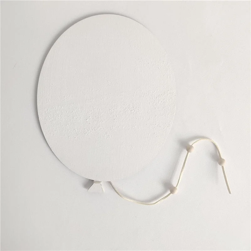 INS Nordic Wooden Balloon Wall Stickers For Kids Room Decorations Ornaments Baby Bedroom Wall Murals Nursery Decor Photo Props