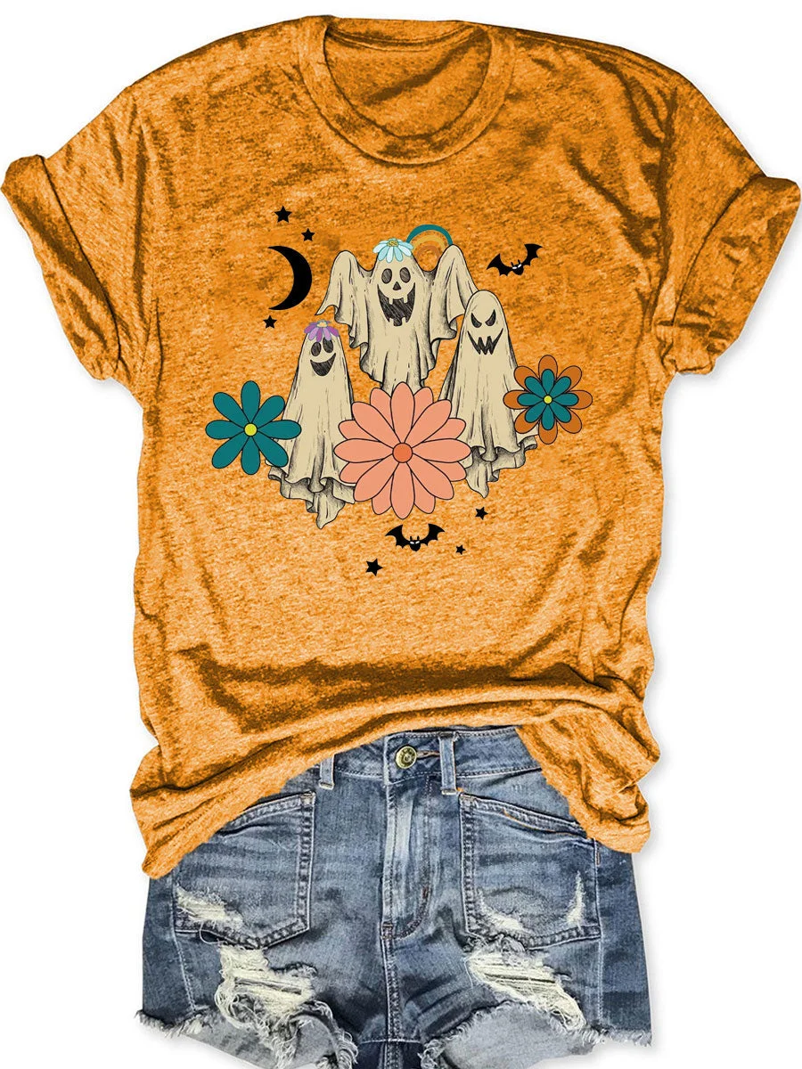 Retro Floral Ghost T-shirt