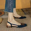 French Square Toe Flat Bottom Female Sandals
