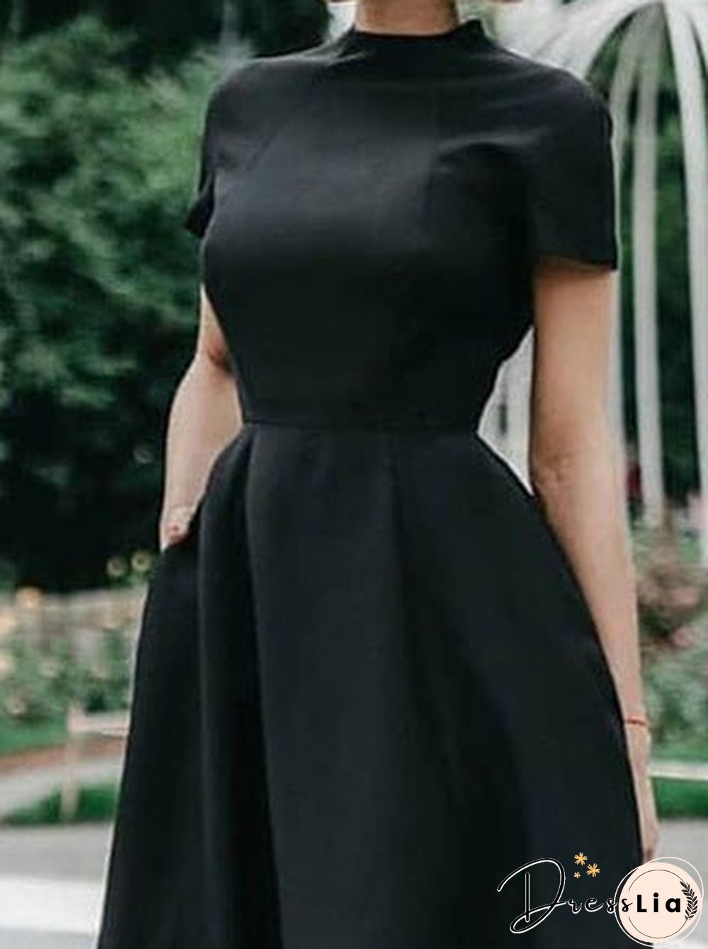 Women'S Dresses Round Neck Short Sleeve Slim Dress