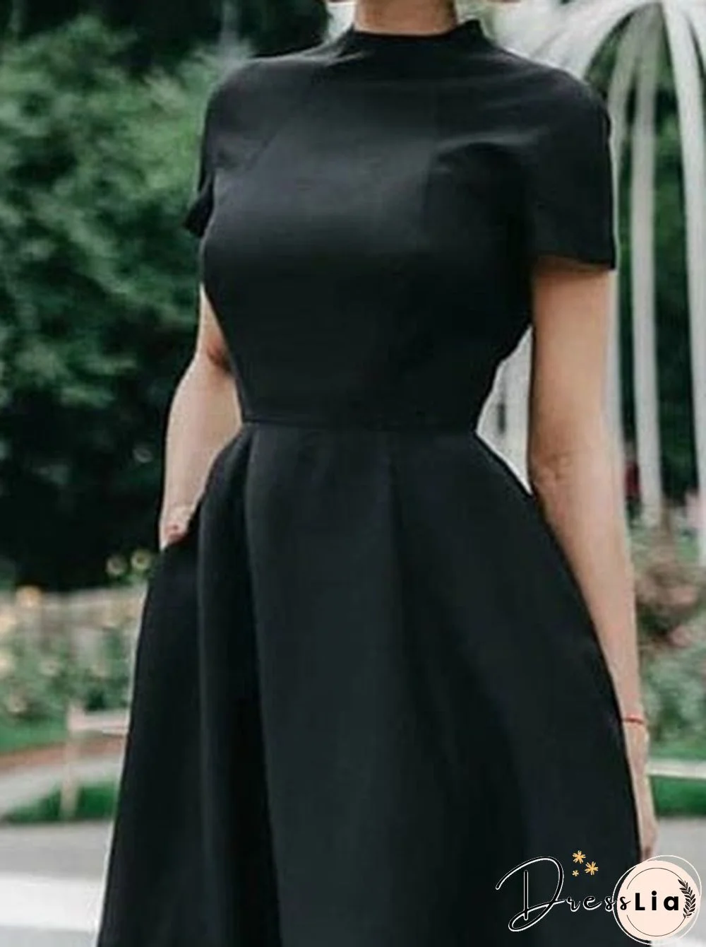 Women'S Dresses Round Neck Short Sleeve Slim Dress