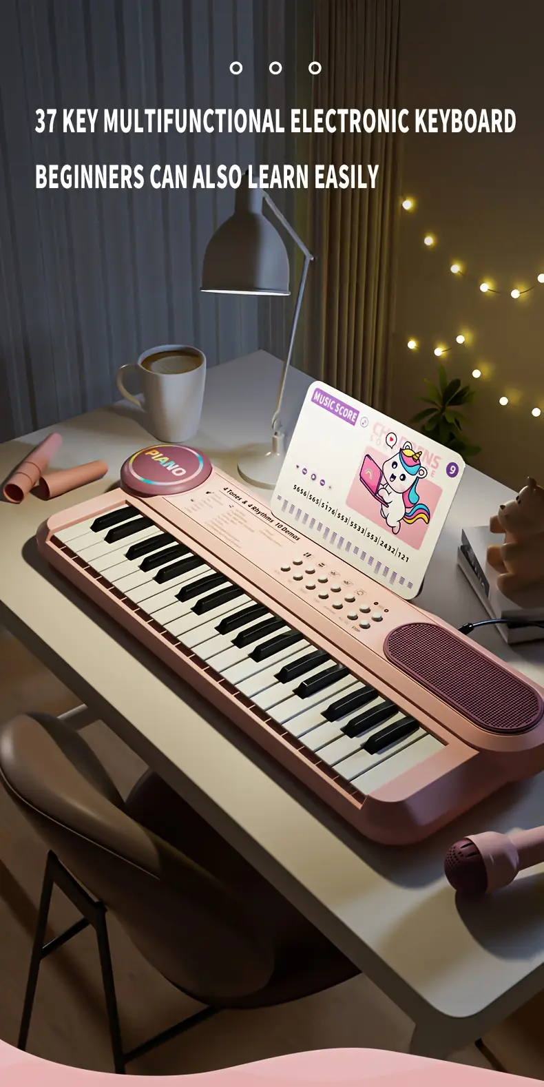 37 key toy for kids portable electronic organ with features vibrant usb powered 36v ideal for girls universal musical learning perfect gift for birthdays holidays piano for kids Product details 0