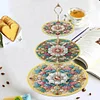 Diamond Painting Classical Flower Acrylic Three-Layer Tray Dinner Plate