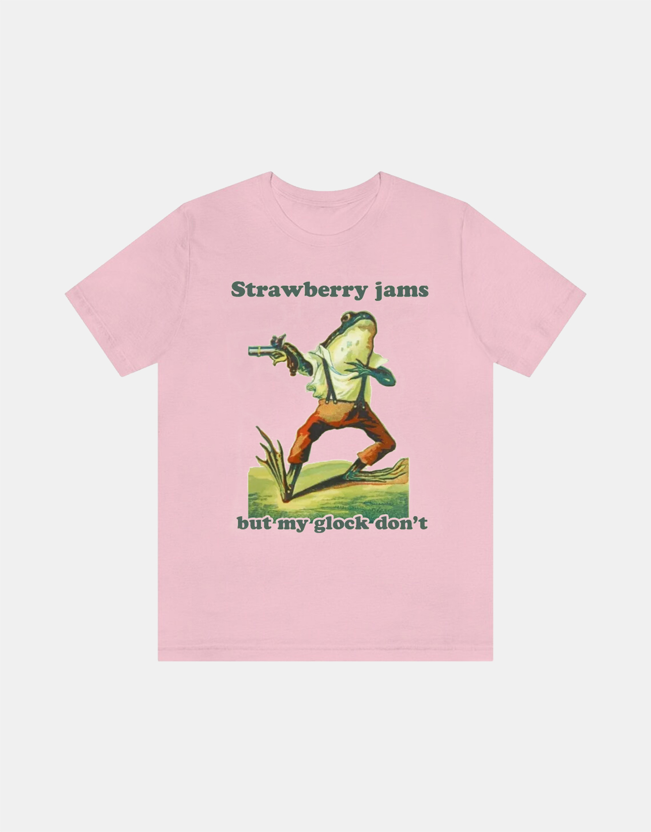 Strawberry Jams But My Glock Don't Shirt Comfort Colors Funny T-shirt / TECHWEAR CLUB / Techwear