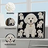 (30x30cm)DIY Pearl Painting Framed Puppy Handmade Pearl Material Art Kit Living Room Decor