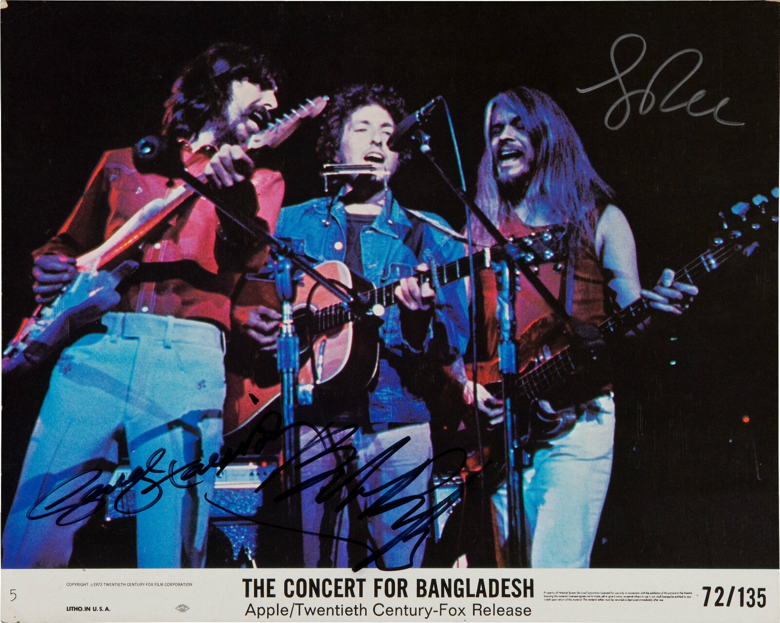 GEORGE HARRISON Bob Dylan LEON RUSSELL Signed Photo Poster paintinggraph - Rock - Preprint