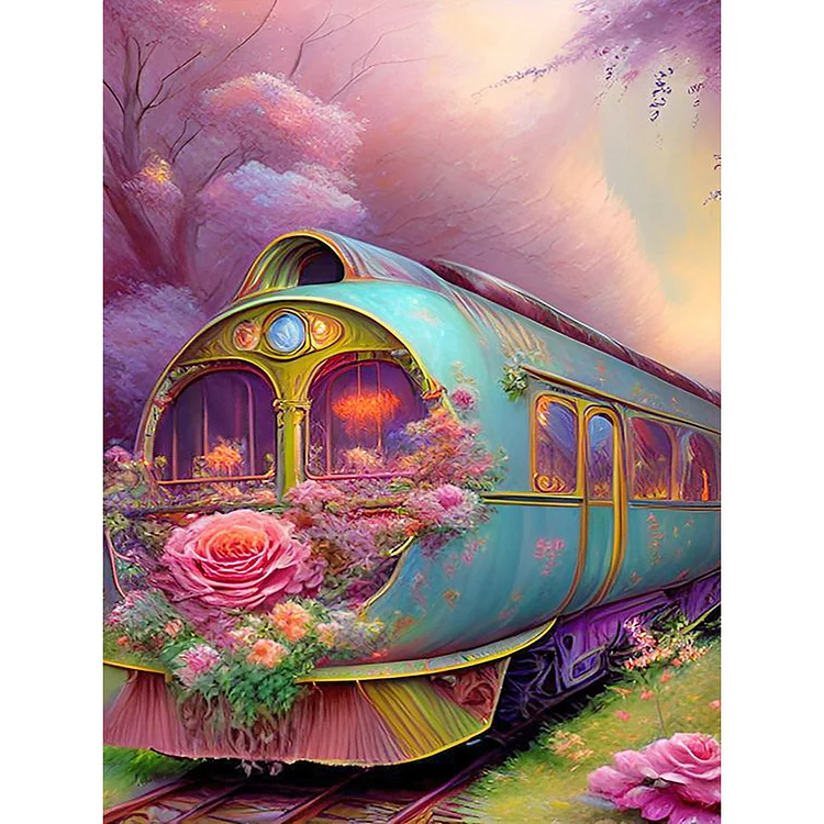 European And American Classical Trains 30*40CM(Canvas) Full Round Drill Diamond Painting gbfke