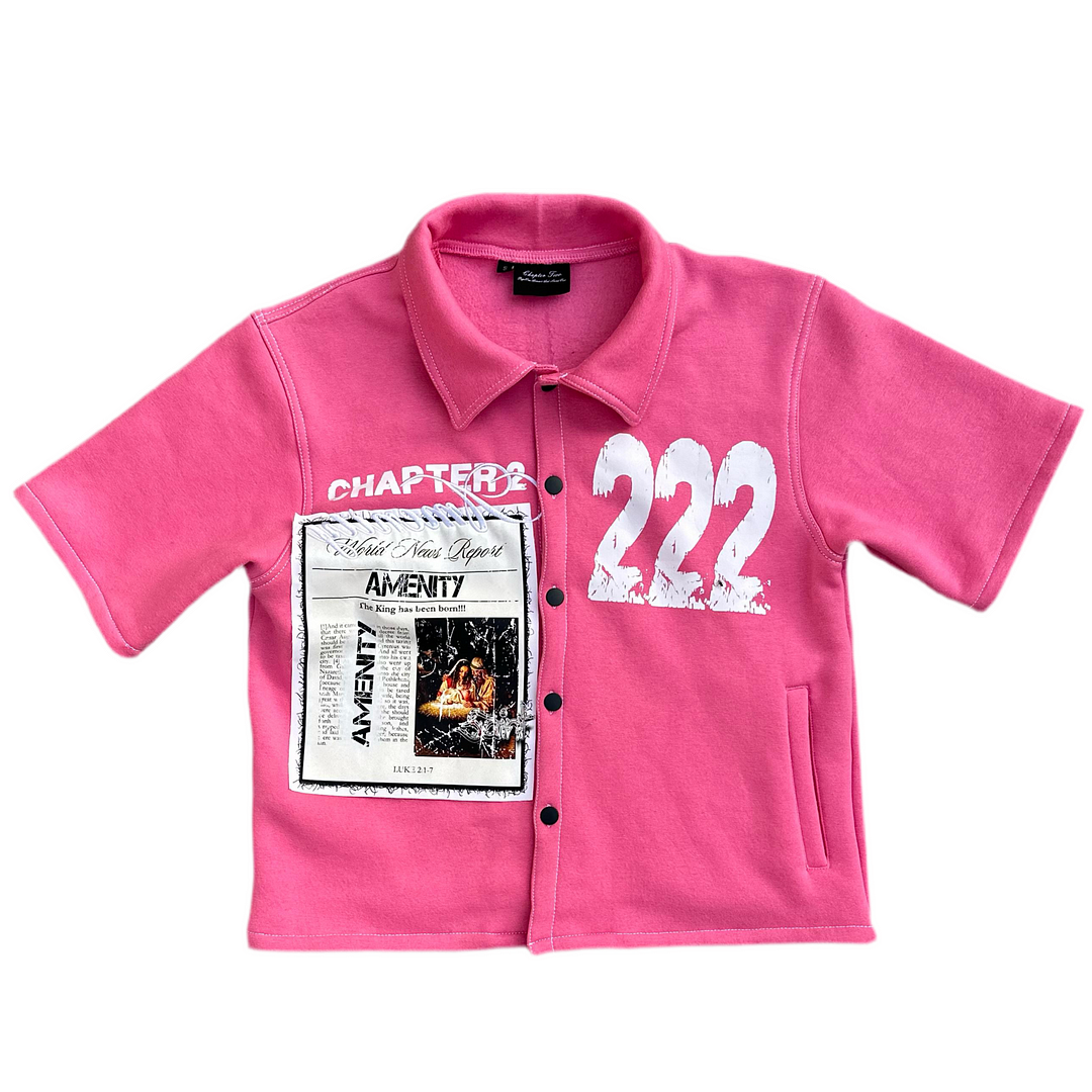 AMENITY BUTTON UP (PINK)