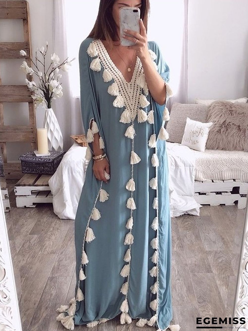 Large Gown V-neck Evening Dress Dress | EGEMISS