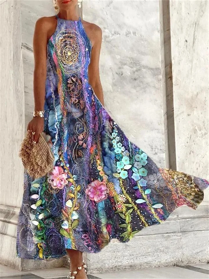 New Sleeveless Women's Dresses Celadon Matching Color Long Comfortable Dresses