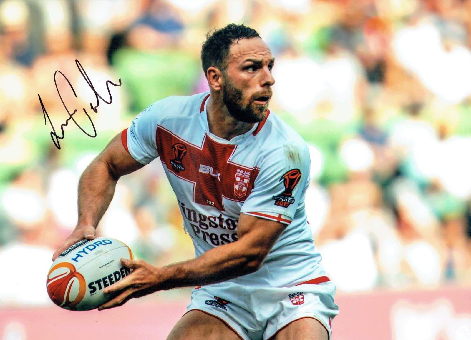 Luke GALE Castleford ENGLAND Rugby Signed Autograph 16x12 Photo Poster painting 1 AFTAL COA