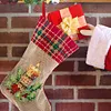 DIY Diamond Painting Christmas Stockings Hanging Ornaments Large Capacity Xmas Socks Pendant Wear Resist Candy Gift Storage Bags for Family Christmas Holiday Party Decoration (Christmas candles)