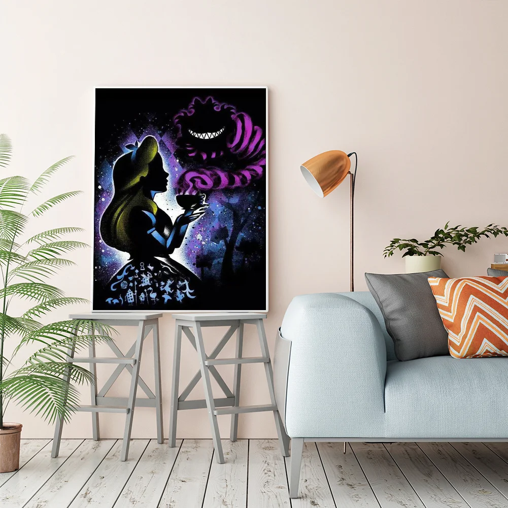 11CT Full Stamped Cross Stitch - Silhouette Series(Canvas|40*50cm)