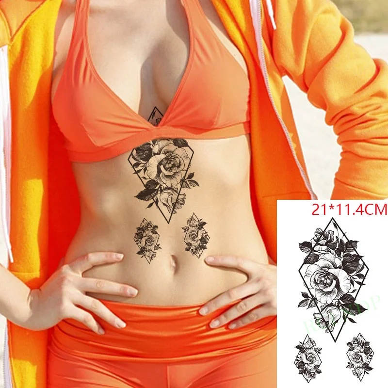 Waterproof Temporary Tattoo Sticker Arabic Letter Heart Love Pattern Personality Fake Tatoo Flash Tatto for Girl Women Men