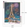 Diamond Painting -DIY Round Drill City Tower and Fireworks Festival(50X40CM)