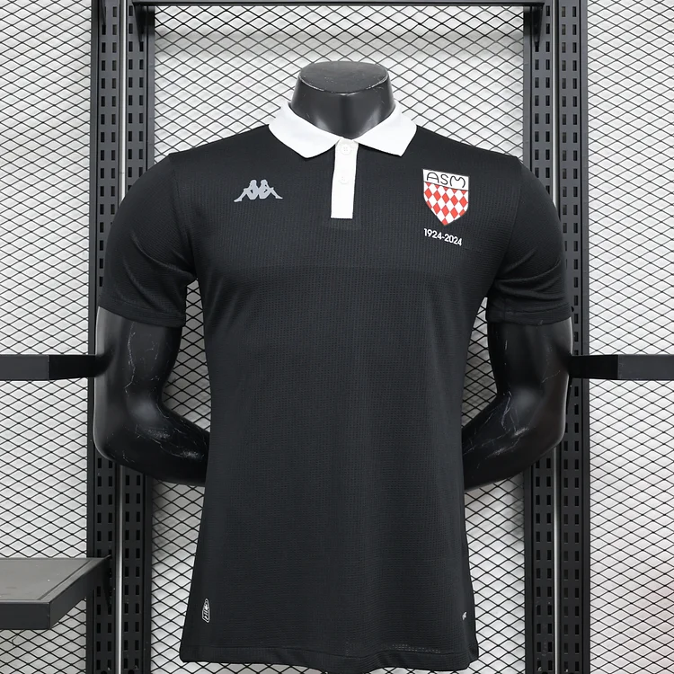 Player Edition 2024-2025 AS Monaco Centenary Edition Black Football Jersey