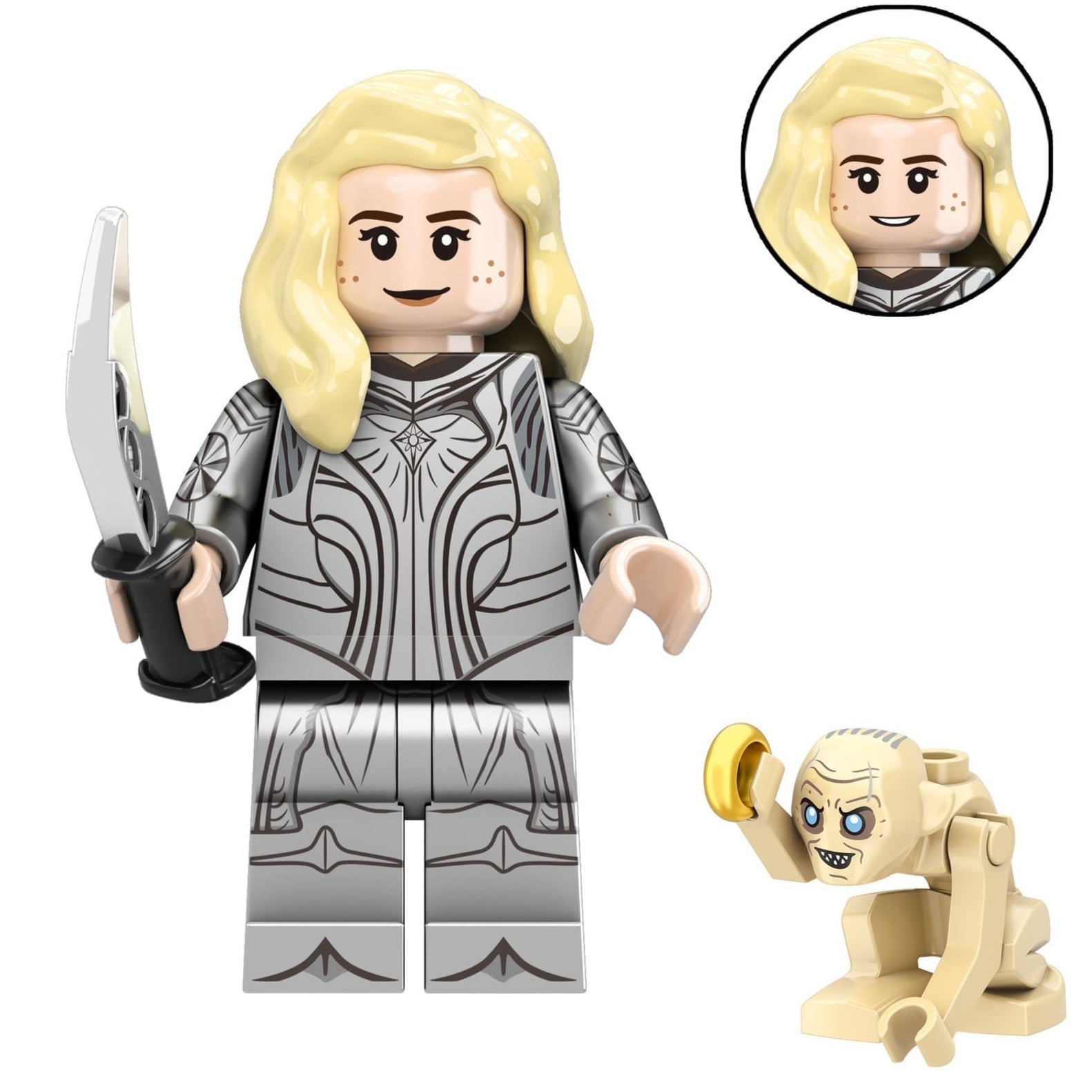 Galadriel (The Ring Of Power) Custom Lord of the Rings Minifigure Minifigure Bricks monstertoys