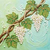 DIY Pearl Painting Grape Bunches for Home Wall Decor with Frame(25x25cm)