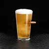 Creative bullet cup American soldier bullet cup foreign wine glass whiskey glass inlaid with bullet cup ins beer cup