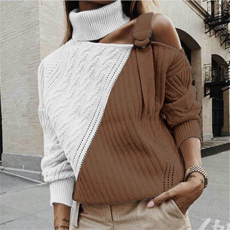 Casual Color Patchwork Sweater