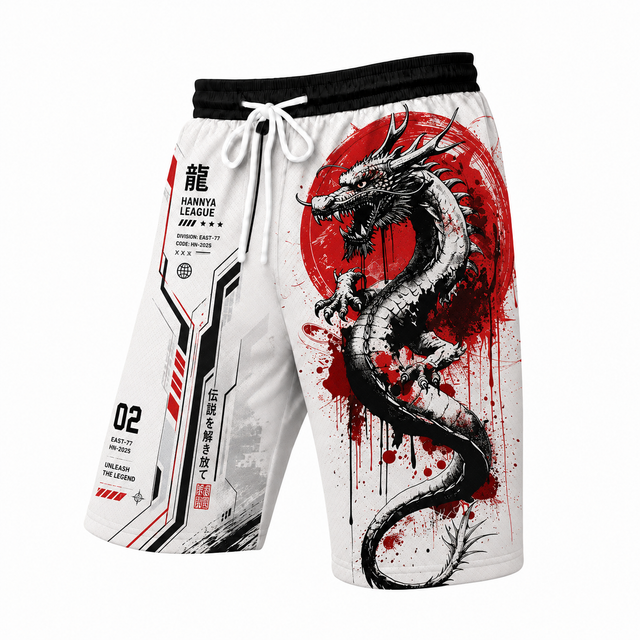Techwear Red Dragon Athletic Shorts