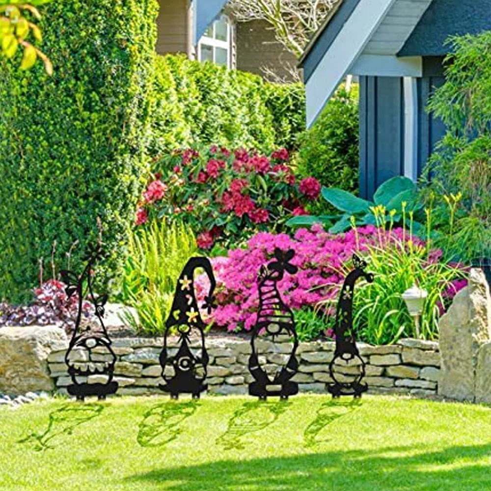 Garden Gnome Metal Silhouette