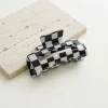 Colorful Chessboard Hair Clip Claw