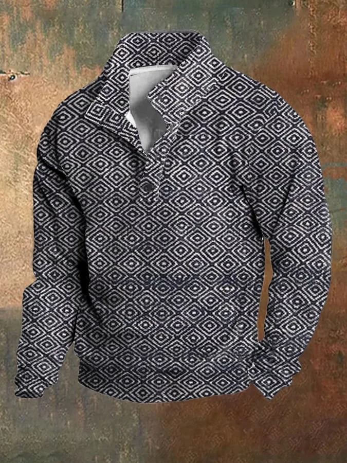 Men's Casual Print Long Sleeve Sweatshirt