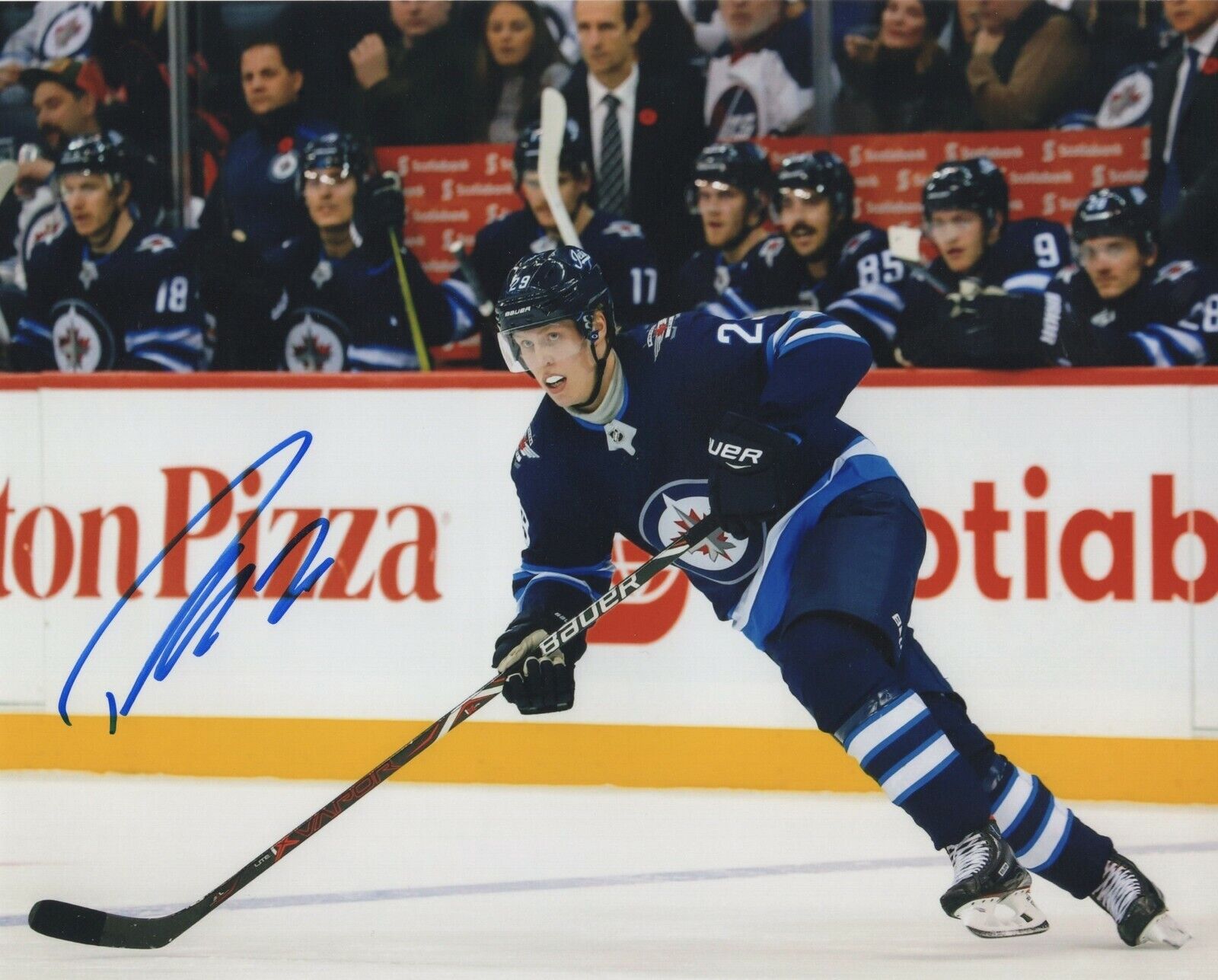 PATRIK LAINE SIGNED AUTOGRAPH WINNIPEG JETS 8X10 Photo Poster painting PROOF #2