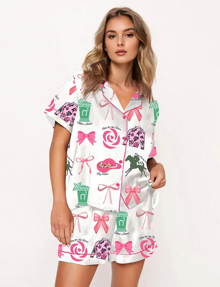 Kentucky Derby Bow Pajama Set