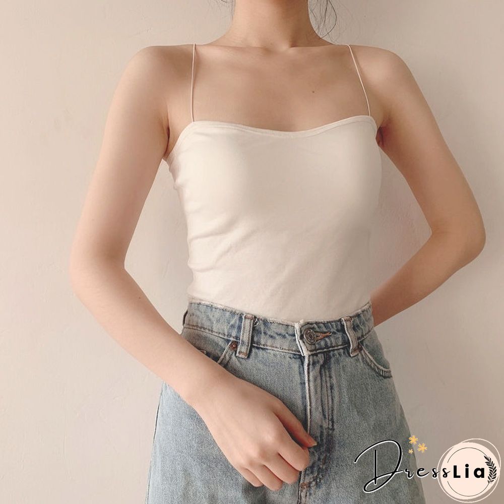 Camis Women Plain Sexy Spaghetti Strap Backless Tanks Womens Chic Daily Skinny Ins Tops
