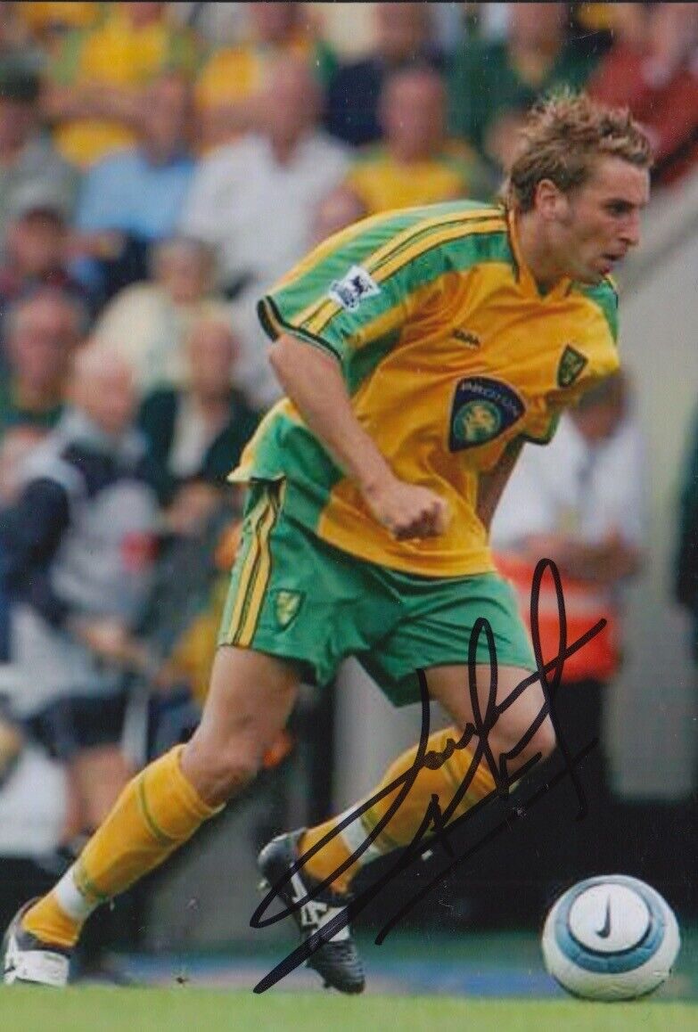 DARREN HUCKERBY HAND SIGNED 6X4 Photo Poster painting NORWICH CITY FOOTBALL AUTOGRAPH 4