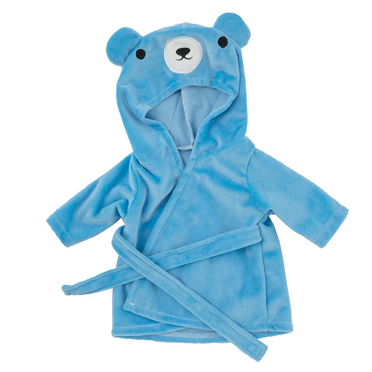 For 16" Full Body Silicone Baby Blue Bear Nightgown Clothes Accessories