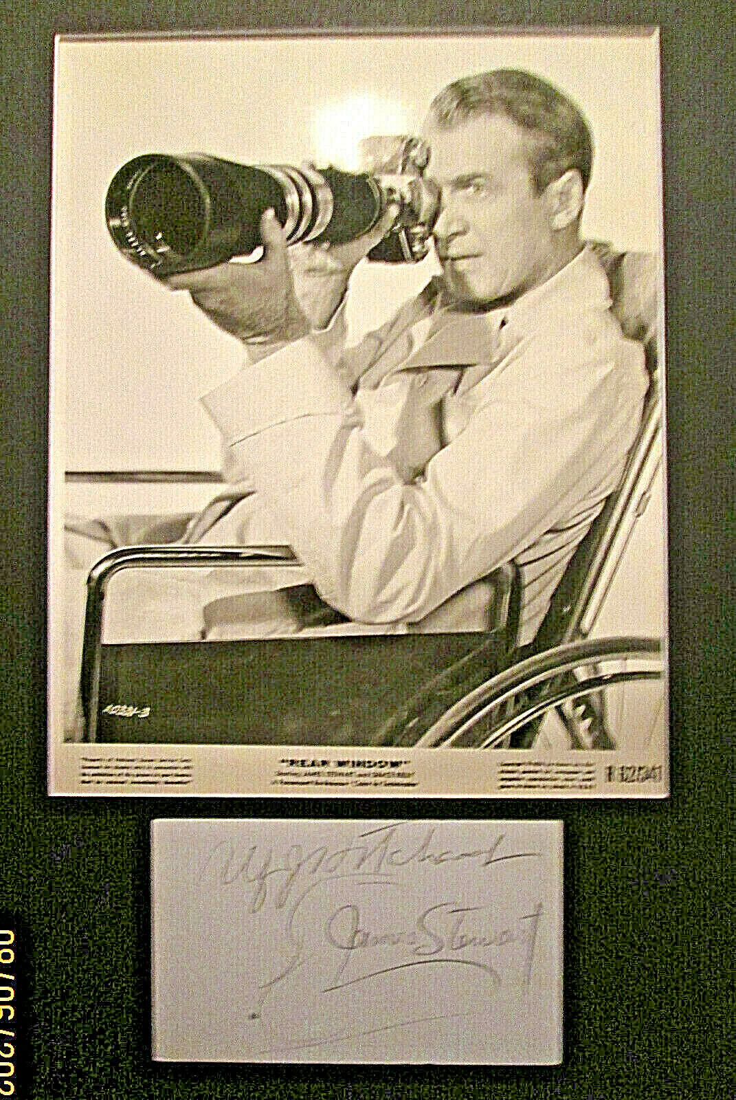 ALFRED HITCHCOCK & JAMES STEWARD (REAR WINDOW) RARE AUTOGRAPH & Photo Poster painting