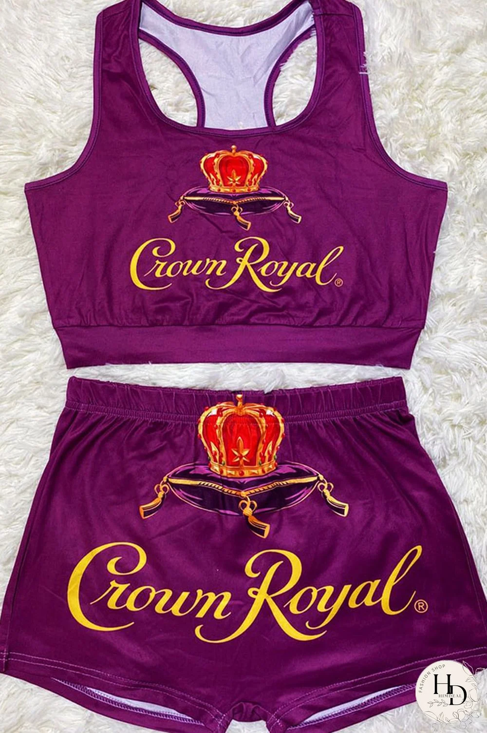 Pink Sexy Europe and America Print Solid Straight Sleeveless Two Pieces