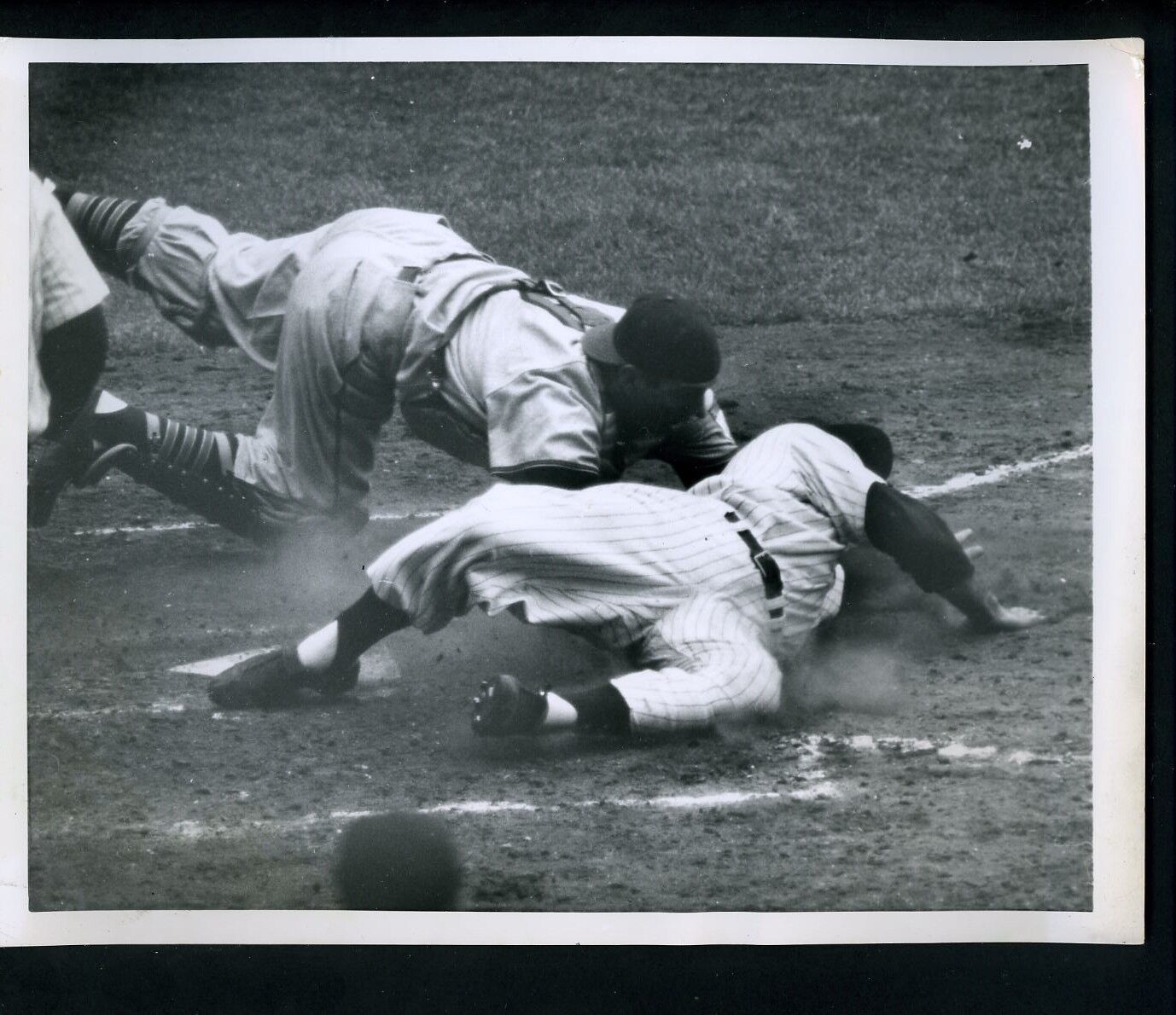 Hank Bauer & Sherm Lollar 1951 Type 1 Press Photo Poster painting Yankees St. Louis Browns