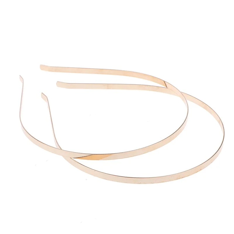 1/2PCS Boys Girls Black Metal Waved Style Holiday Sports Hairband Solid Men Women Unisex Hair Band Casual Adult Headwear New