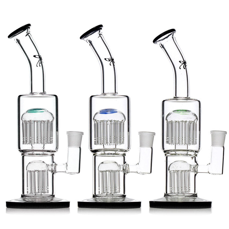 Two Function Double Tree Perc 4mm Thickness Glass Water Pipes