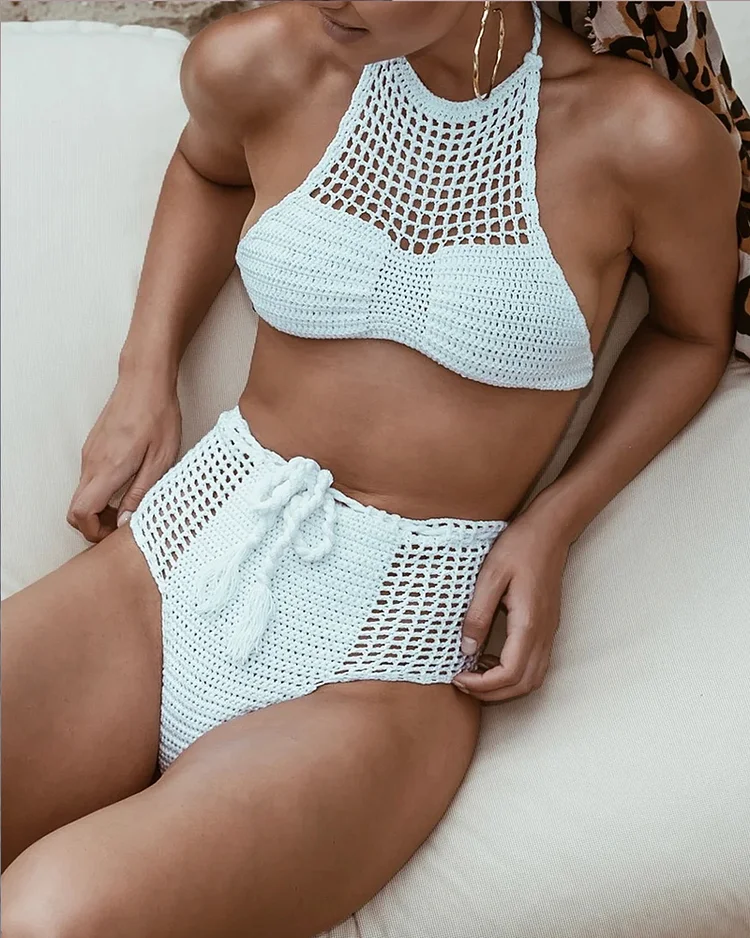 Women's Sexy Fashion Knitted Swimsuit Suit