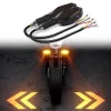 Motorcycle LED Turn Signal Light Projector, 27 Lighting Modes RGB Flowing Daytime Running Light, Motorcycle Turn Signal Flasher With Arrow Projection