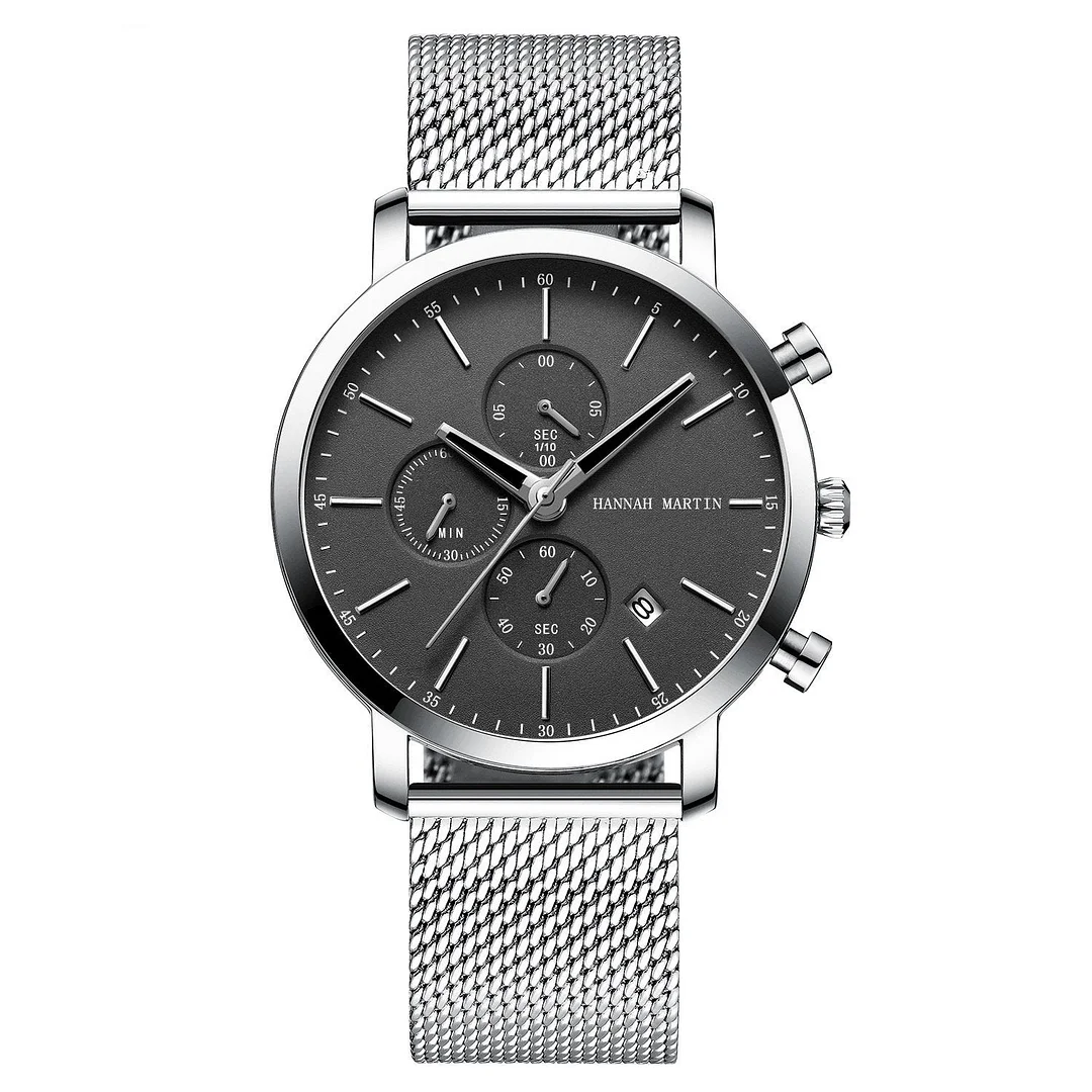 Men quartz wristwatch stainless steel #3003